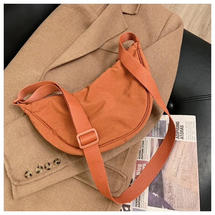 Casual Nylon Hobo Crossbody Bag for Women - Large Capacity Designer Shoulder