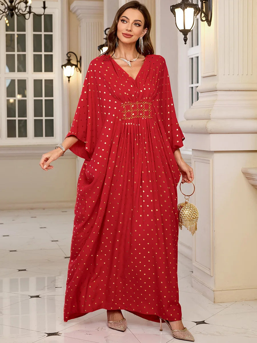 Women Embroidered Long Caftans Plus Size Kaftan Dresses Beach Bathing Suit Cover up moomoo Dress Moroccan Robe