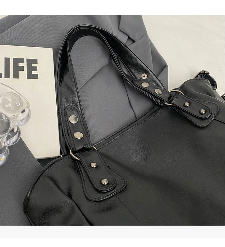 Soft Interior Shoulder Bag 2026 - High Quality Contrasting Color PU Handbag for Wome