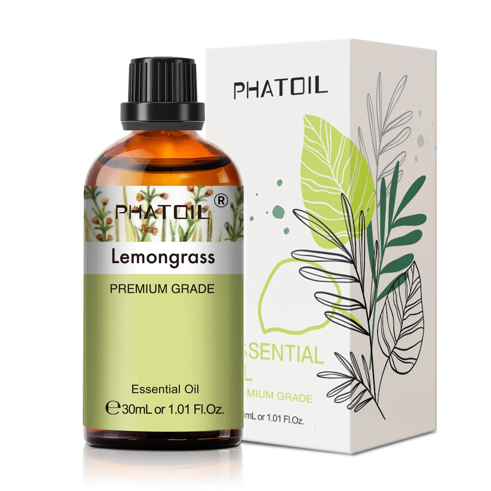 Phatoil 30ml Aromatherapy Essential Oil Set - Lavender Eucalyptus Vanilla Orange