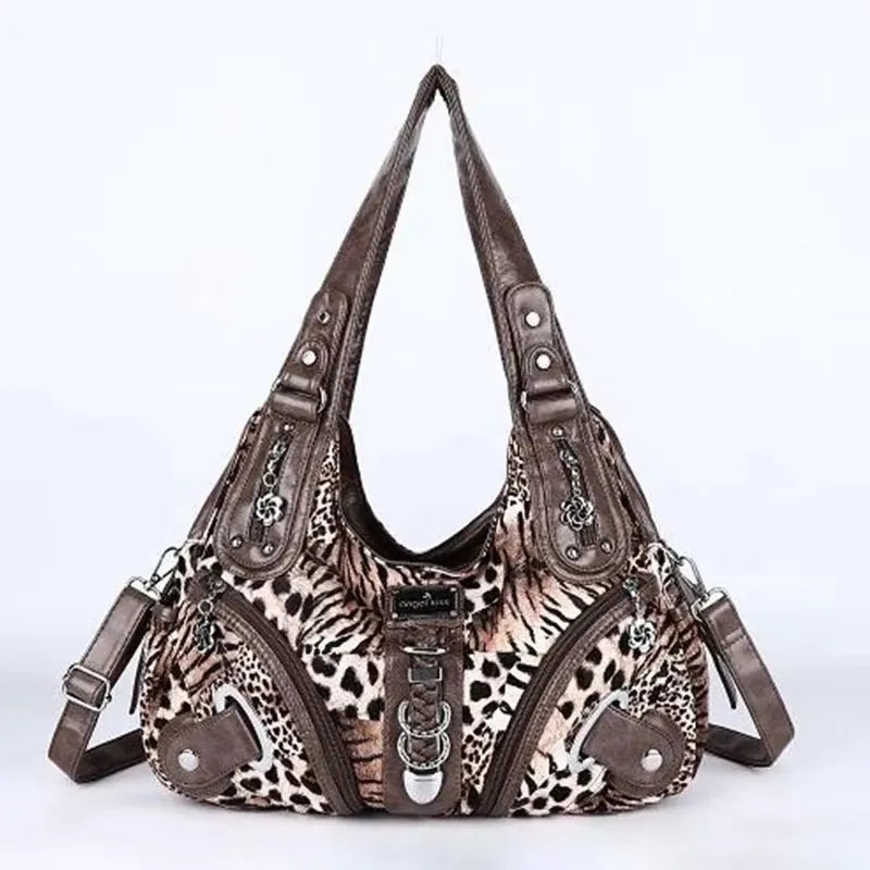 Vingtae Women Handbags Leopard Bag Top-handle Handbag Fashion - SalmanStore 