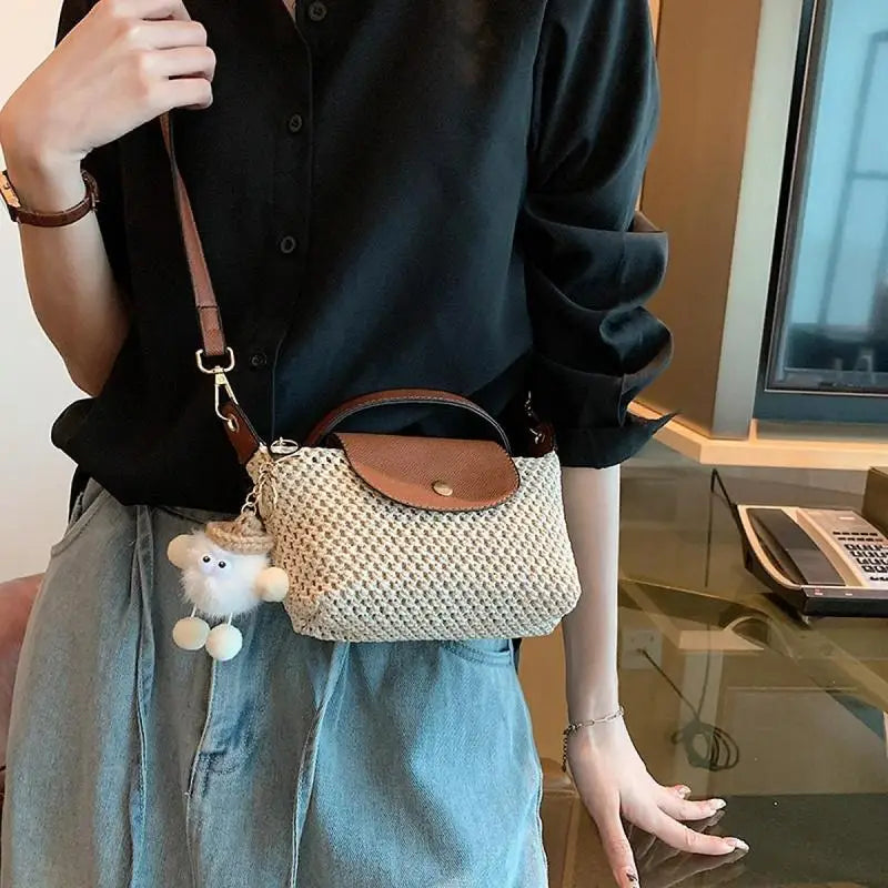 Summer Straw Braided Women's Shoulder Bag - SalmanStore 