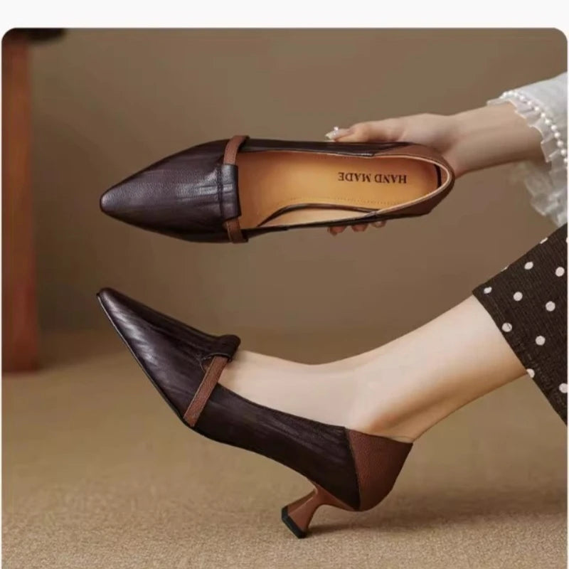 2026 Women's Pointed Toe High Heels - Comfortable Low Cut Pumps Sandals - JStorehub 