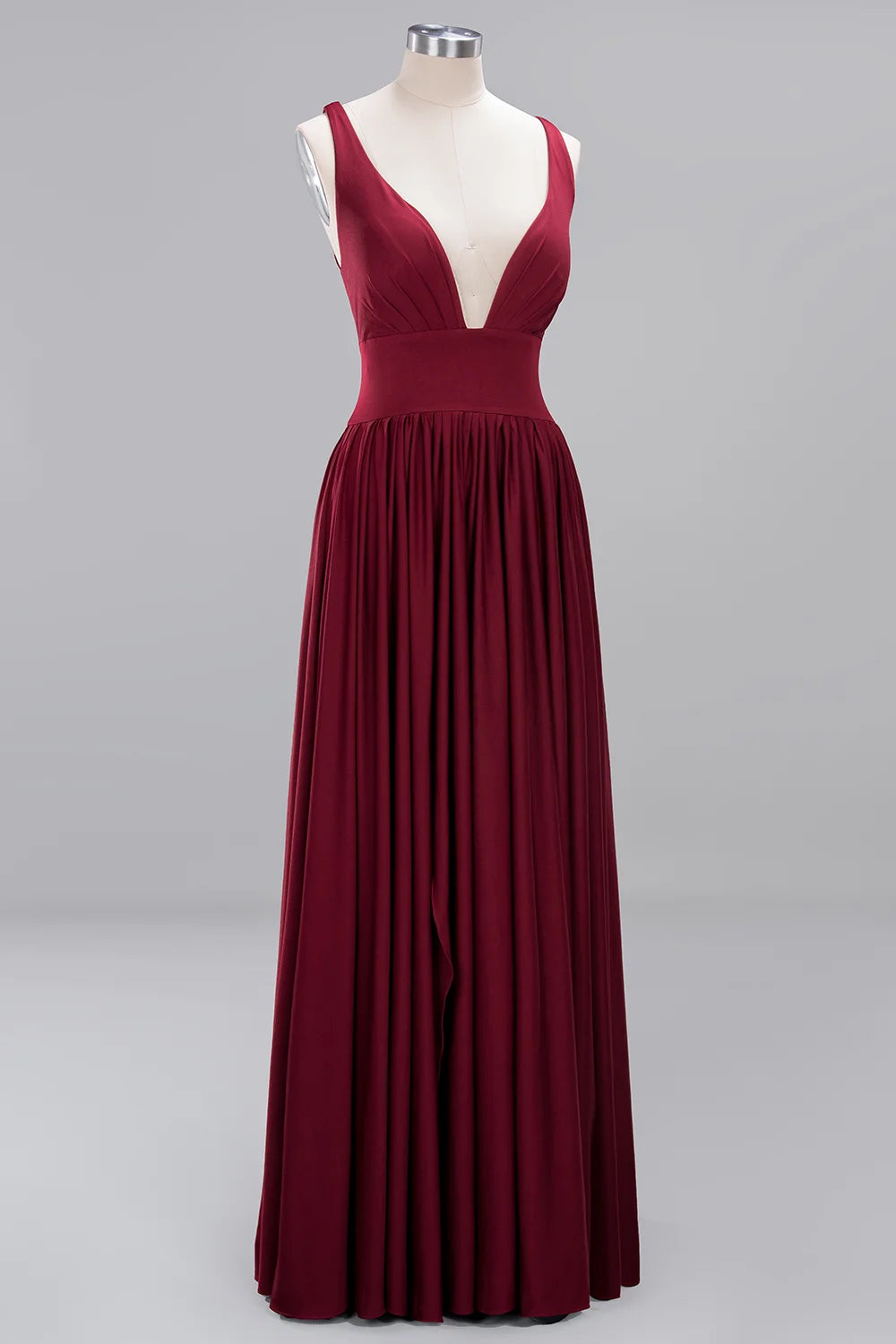Women's Sleeveless V-Neck Backless Evening Dress Floor - JStorehub 