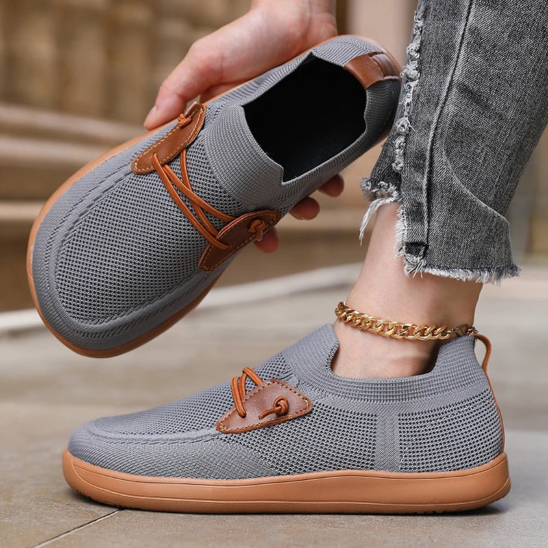 Women' Simple Wide Footed Sneakers Minimalist Mesh Comfortable Zero Drop Shoe New Breathable Fashionable Barefoot Sneakers Women