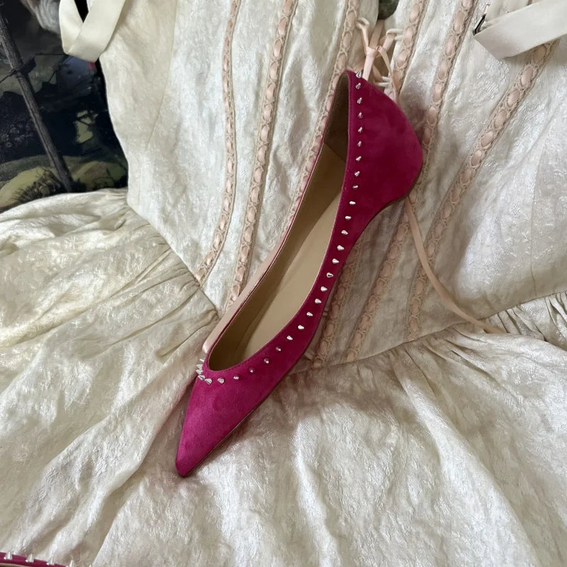 Women's Luxury Leather Flat Shoes - Elegant Comfortable Daily Flats