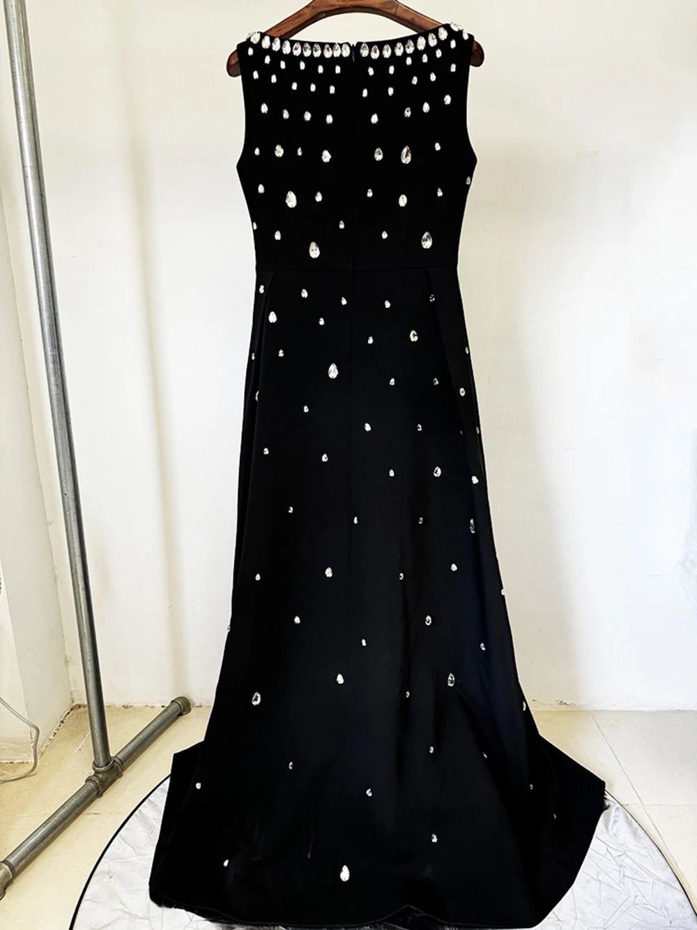Women Dresses: Modphy Black Diamond Camisole Dress - Salman Store