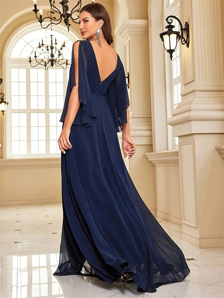 Women Dresses: Elegant Chiffon Evening Gown by Salman Store