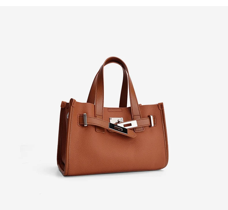 Cowhide Satchel Bag for Women 2026 - Mini Genuine Leather Crossbody Bag