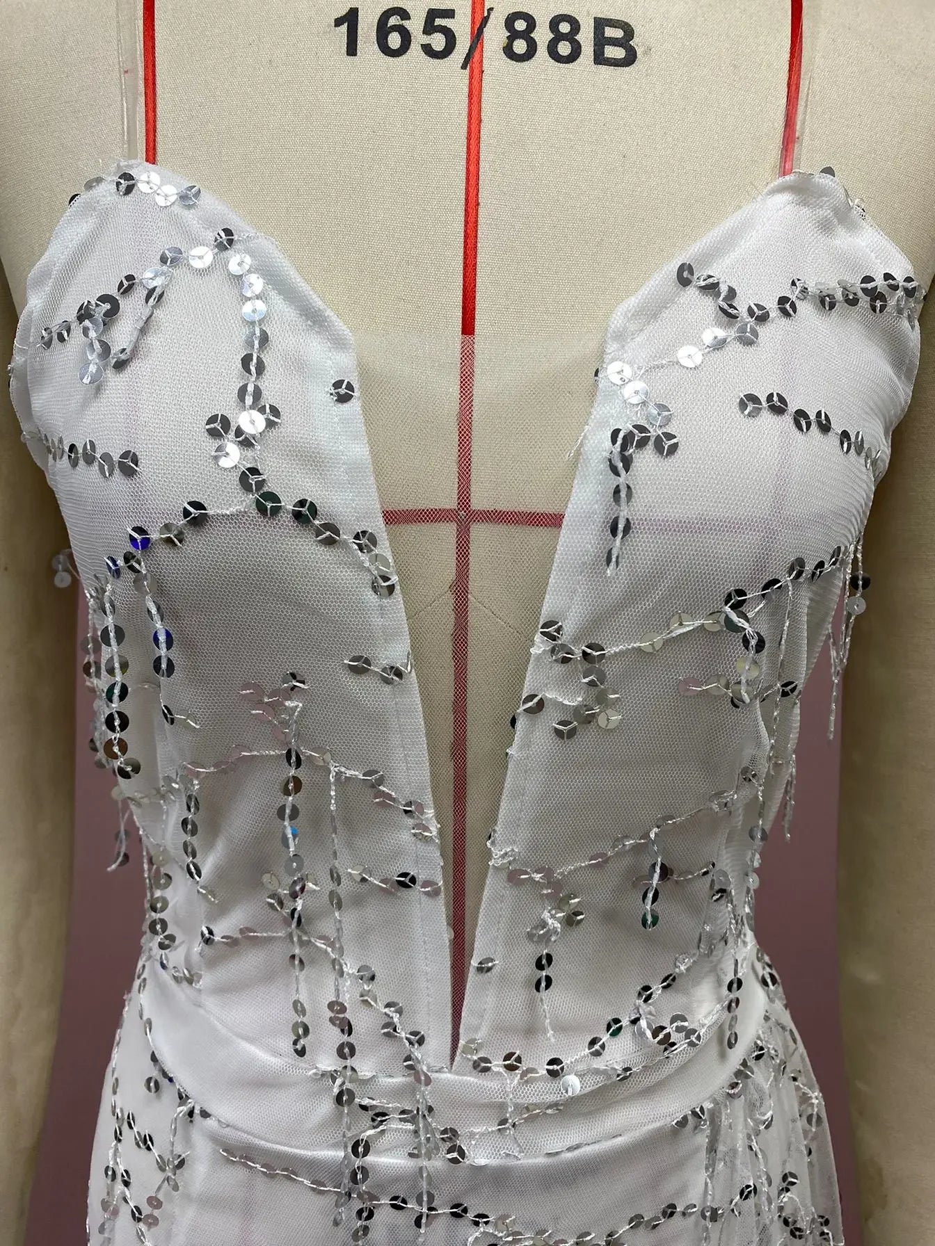 Silver Lace-Up Tank Dress for Women - Sexy V-Neck Sleeveless Summer Dress - JStorehub 