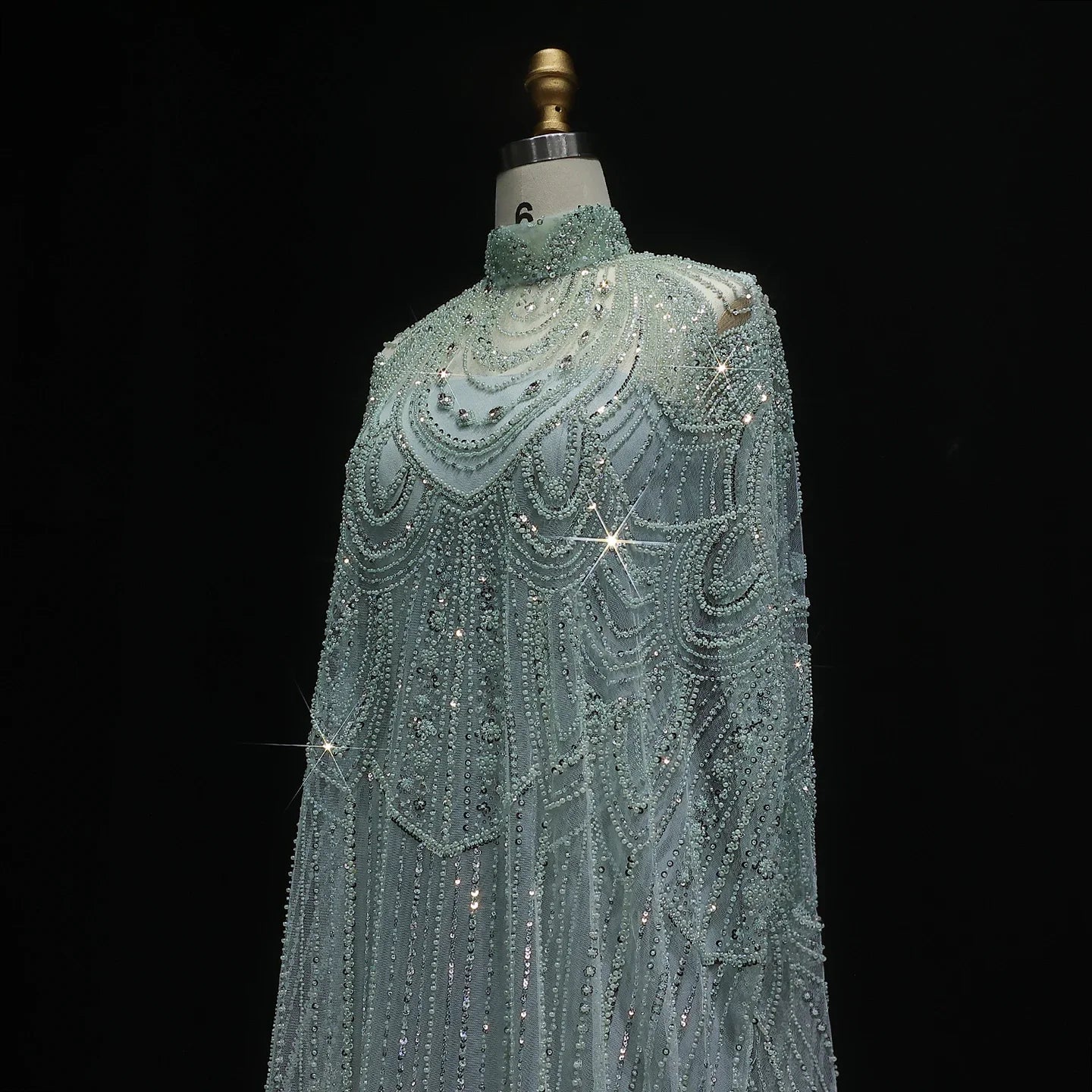Customized Luxury Nude Caftan Prom Evening Dress - Elegant Party Gown - JStorehub 