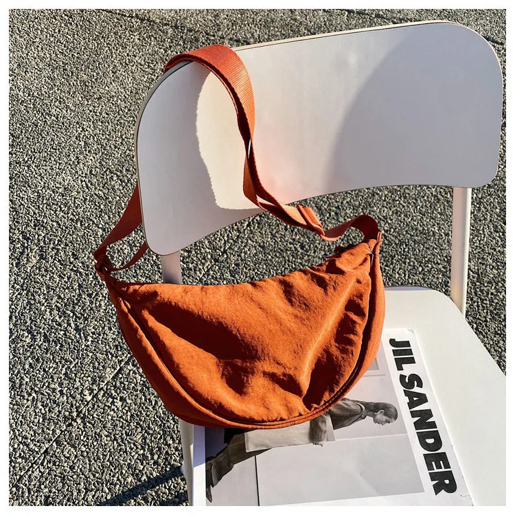 Casual Nylon Hobo Crossbody Bag for Women - Large Capacity Designer Shoulder