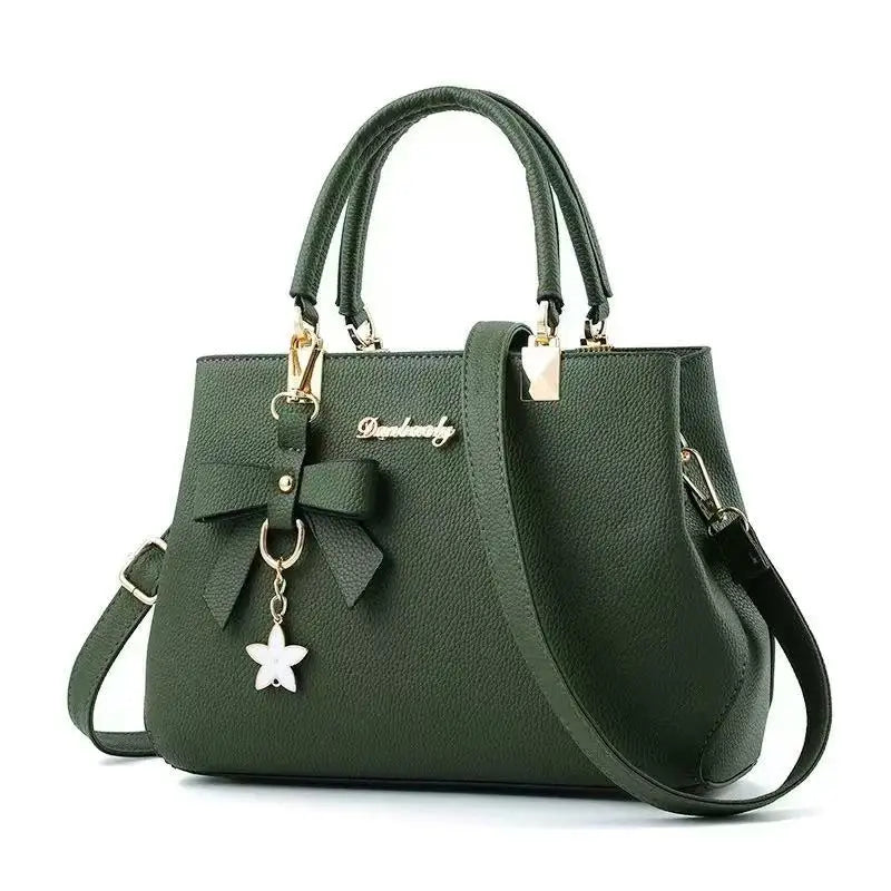 Korean Trendy Bow Shoulder Bag - Large Capacity Messenger Bag for Women - JStorehub 