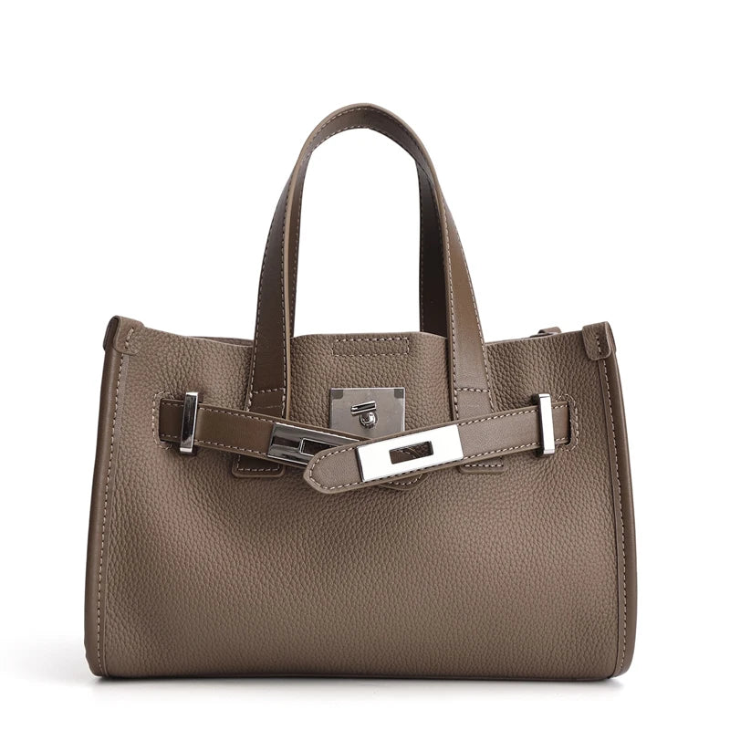 Cowhide Satchel Bag for Women 2026 - Mini Genuine Leather Crossbody Bag