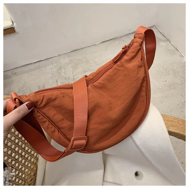 Casual Nylon Hobo Crossbody Bag for Women - Large Capacity Designer Shoulder