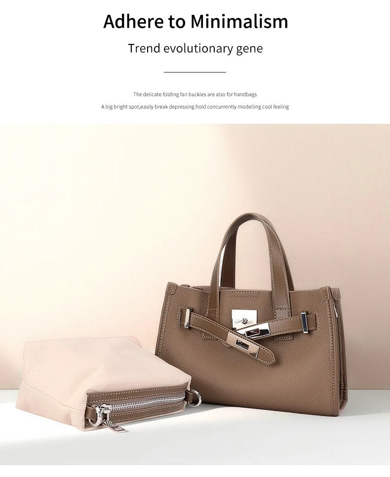 Cowhide Satchel Bag for Women 2026 - Mini Genuine Leather Crossbody Bag - JStorehub 
