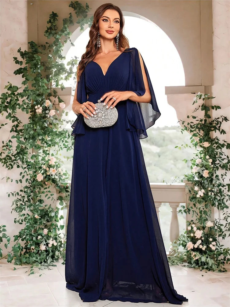 Women Dresses: Elegant Chiffon Evening Gown by Salman Store