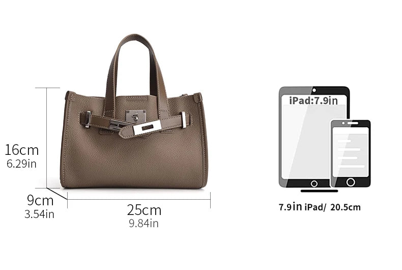 Cowhide Satchel Bag for Women 2026 - Mini Genuine Leather Crossbody Bag - JStorehub 