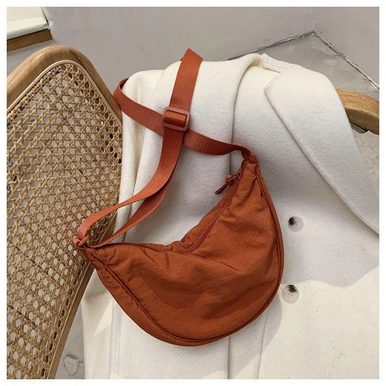 Casual Nylon Hobo Crossbody Bag for Women - Large Capacity Designer Shoulder