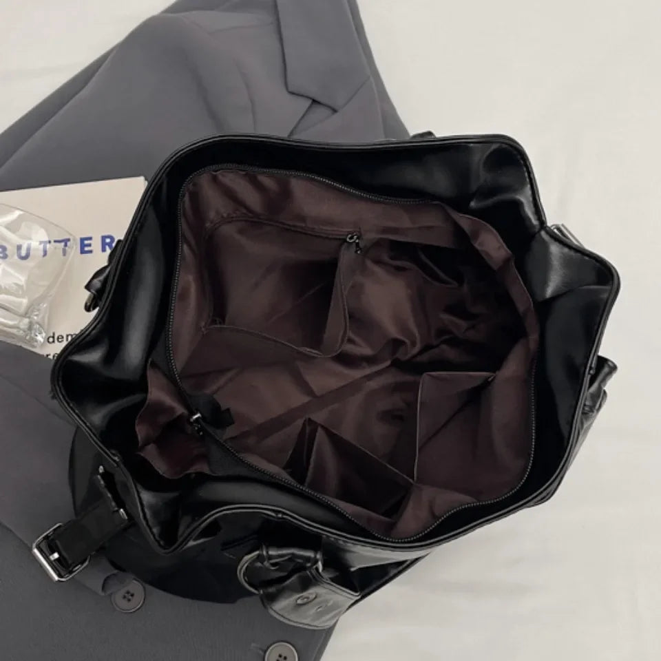 Soft Interior Shoulder Bag 2026 - High Quality Contrasting Color PU Handbag for Wome