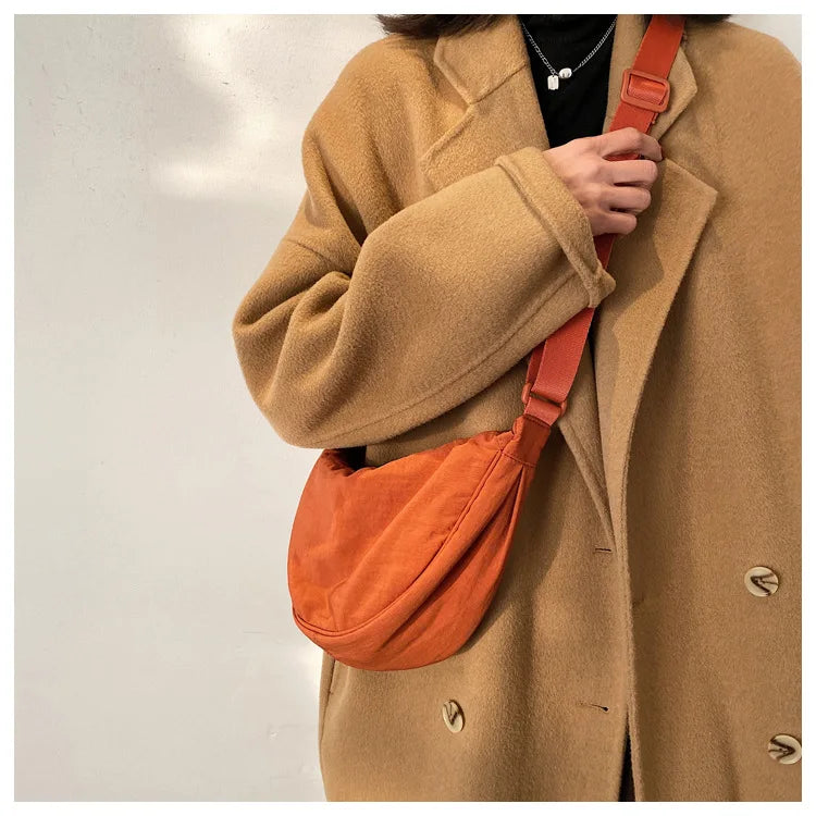 Casual Nylon Hobo Crossbody Bag for Women - Large Capacity Designer Shoulder - JStorehub 
