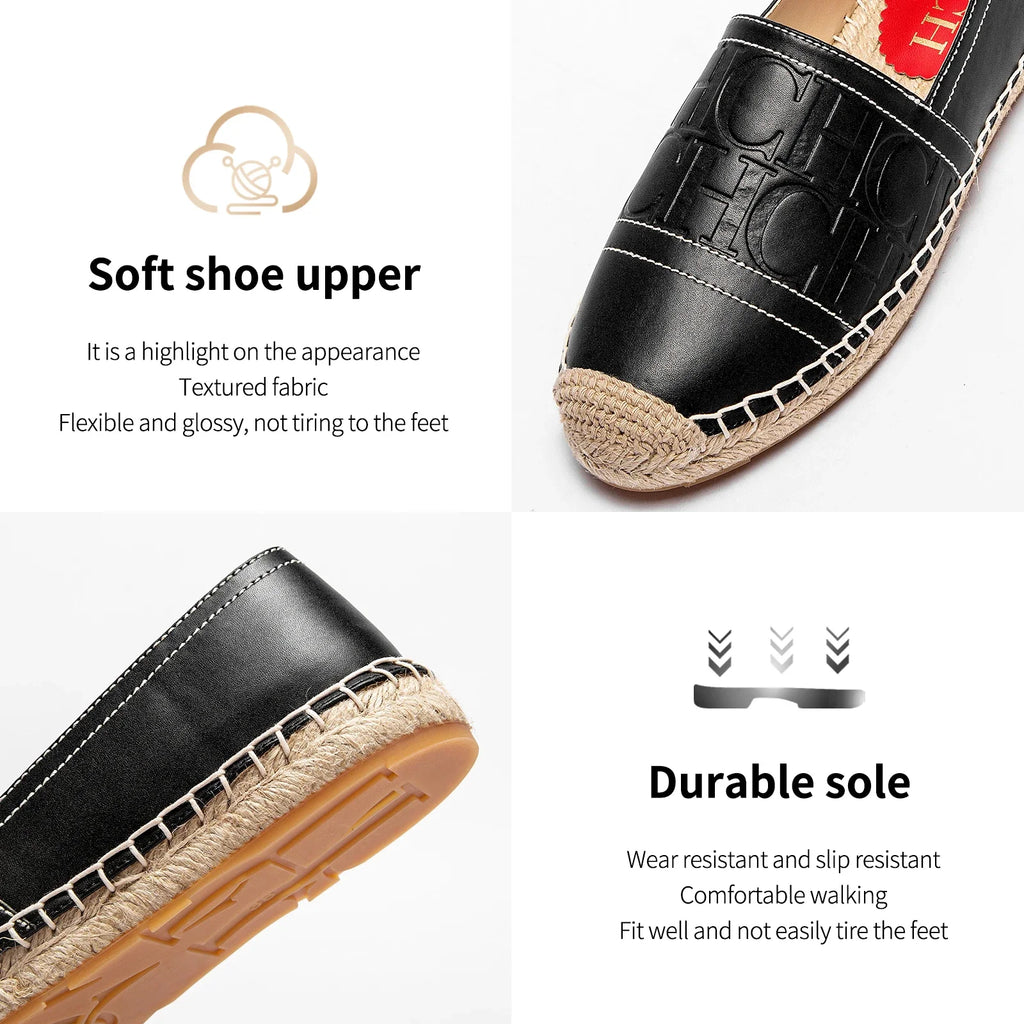 Women's Beach Shoes 2025 - Anti-Slip Handmade Hemp Bottom Flat Casual Shoes - JStorehub 