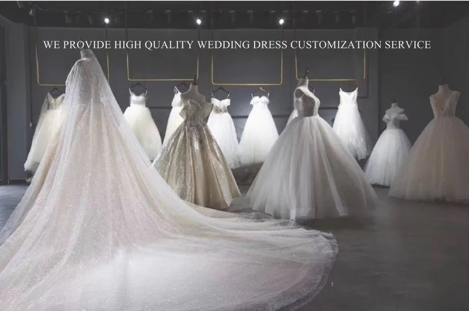 Luxury Lace Muslim Bride Wedding Dress - Ball Gown Sleeveless Plus Size - JStorehub 