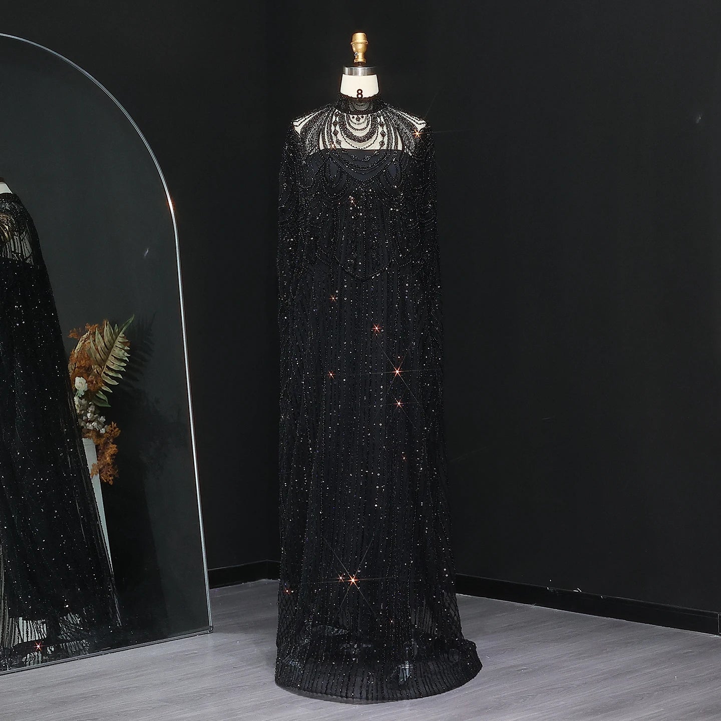 Customized Luxury Nude Caftan Prom Evening Dress - Elegant Party Gown
