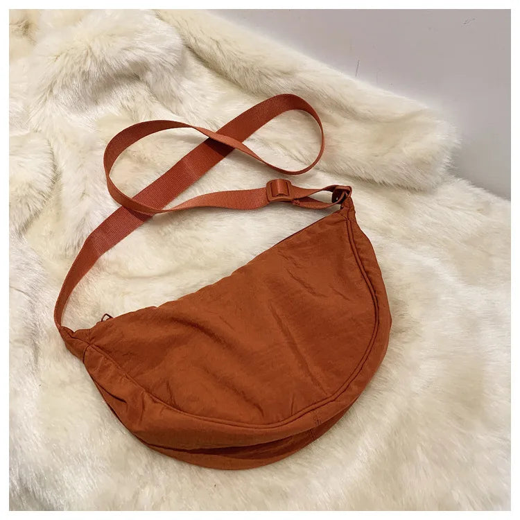 Casual Nylon Hobo Crossbody Bag for Women - Large Capacity Designer Shoulder