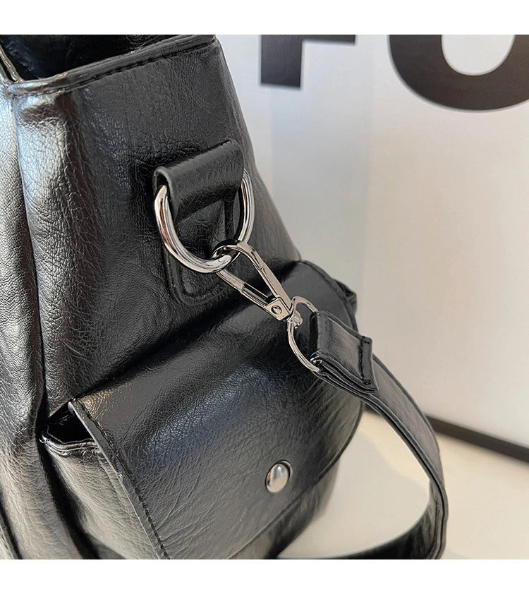 Soft Interior Shoulder Bag 2026 - High Quality Contrasting Color PU Handbag for Wome - JStorehub 