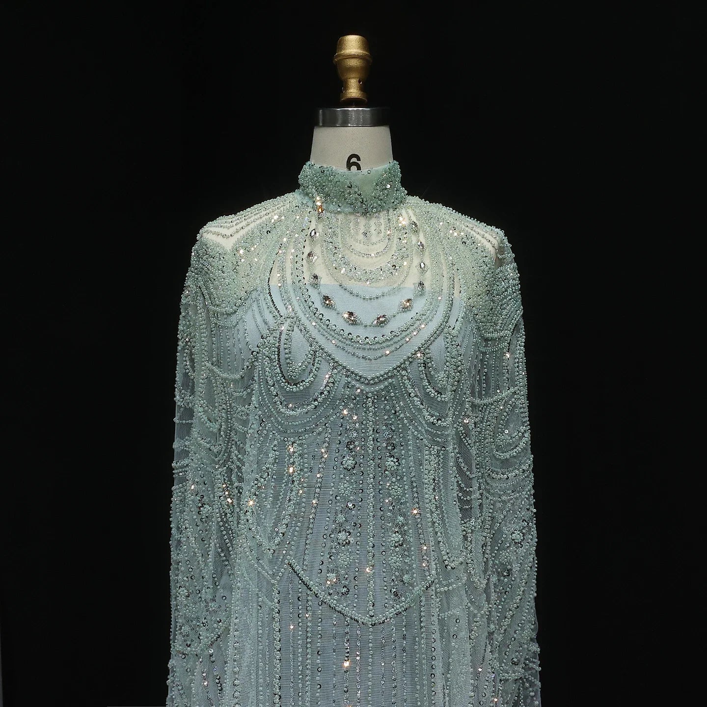 Customized Luxury Nude Caftan Prom Evening Dress - Elegant Party Gown - JStorehub 