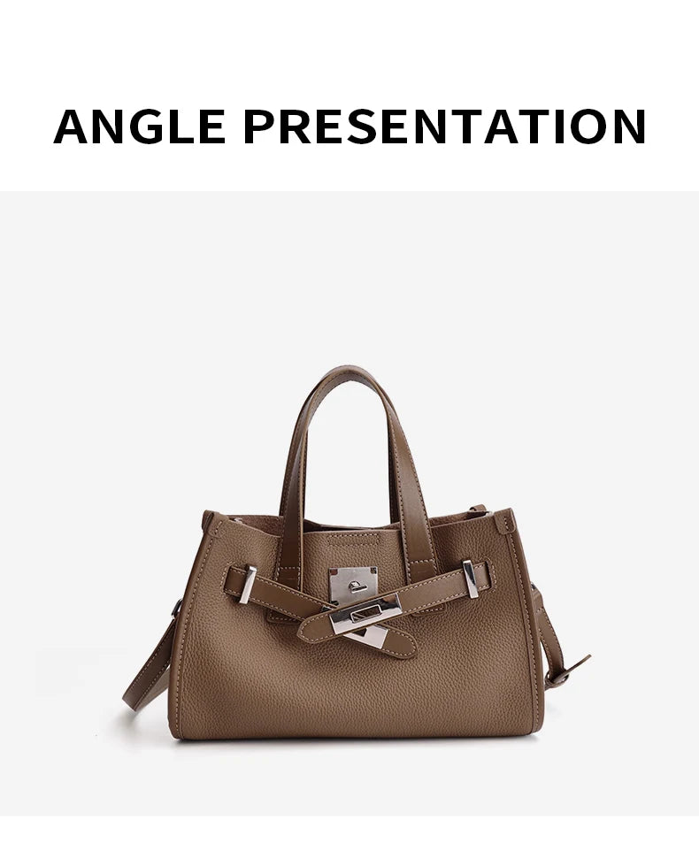 Cowhide Satchel Bag for Women 2026 - Mini Genuine Leather Crossbody Bag - JStorehub 