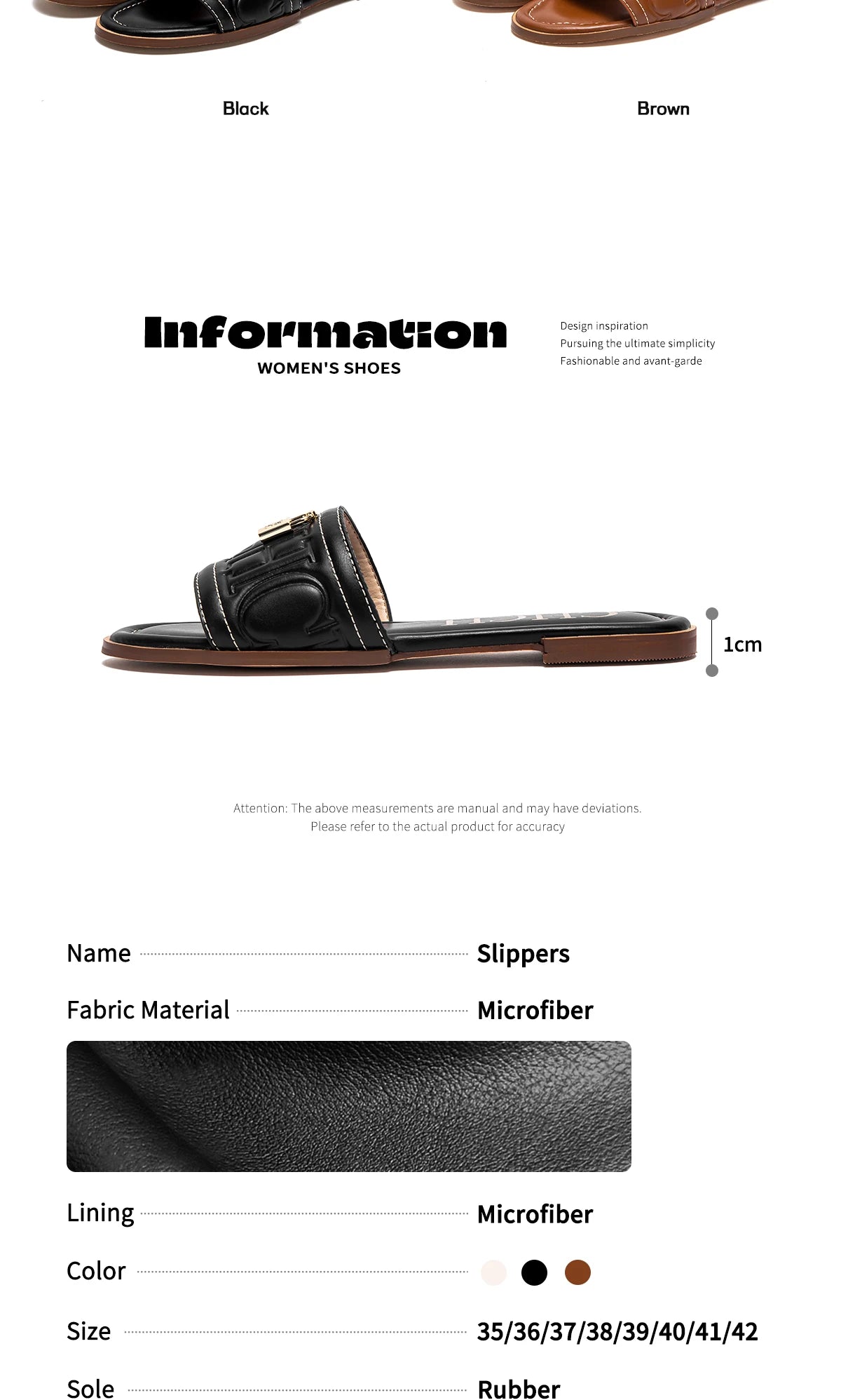 Women's Solid Color Embossed Flat Sandals - Simple Fashion Summer Slippers - JStorehub 