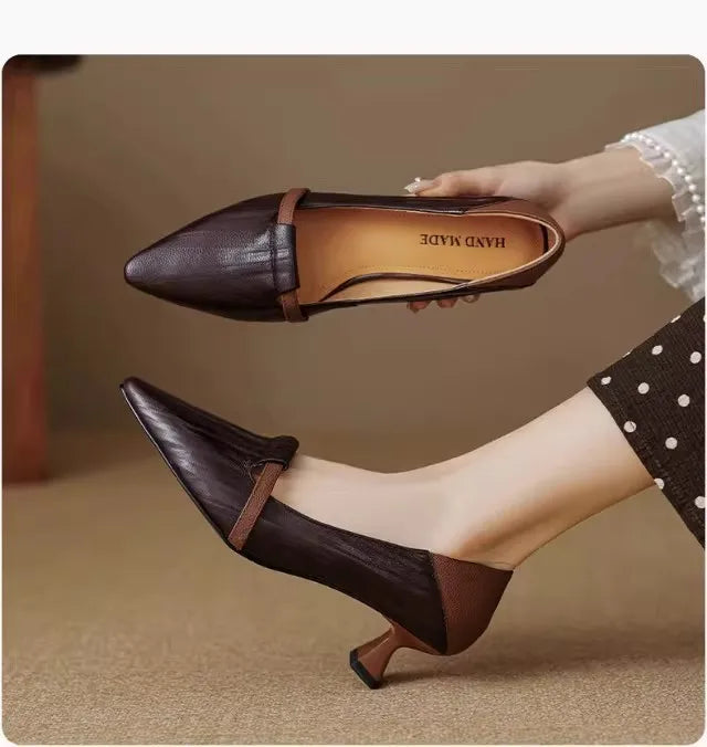 2026 Women's Pointed Toe High Heels - Comfortable Low Cut Pumps Sandals - JStorehub 