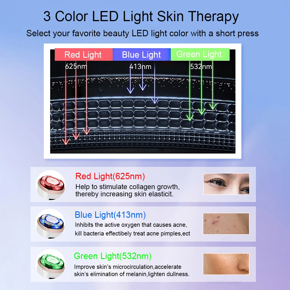 HIFU Face Lifting Machine - EMS Microcurrent Skin Rejuvenation Massager - JStorehub 
