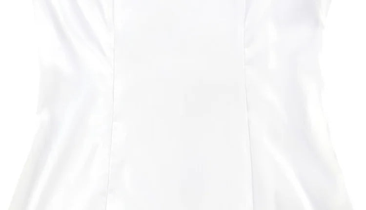 Elegant Mini Dress for Women - Long Flare Sleeve Turtleneck Satin Party Dress - JStorehub 