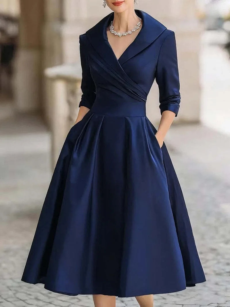Women's Short Sleeve Chiffon Evening Dress - Bohemian Party Long Gown - JStorehub 