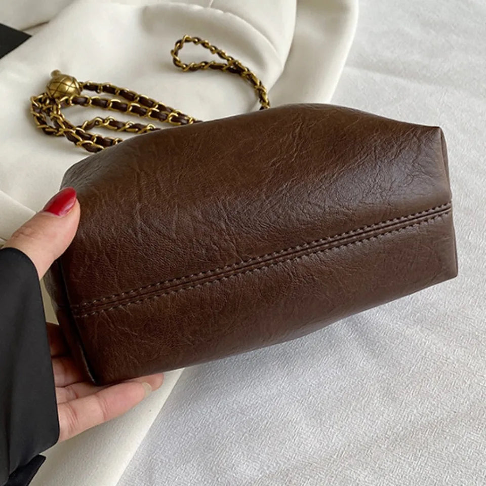 Women's chain shoulder bag PU leather crossbody bag handbag - SalmanStore 