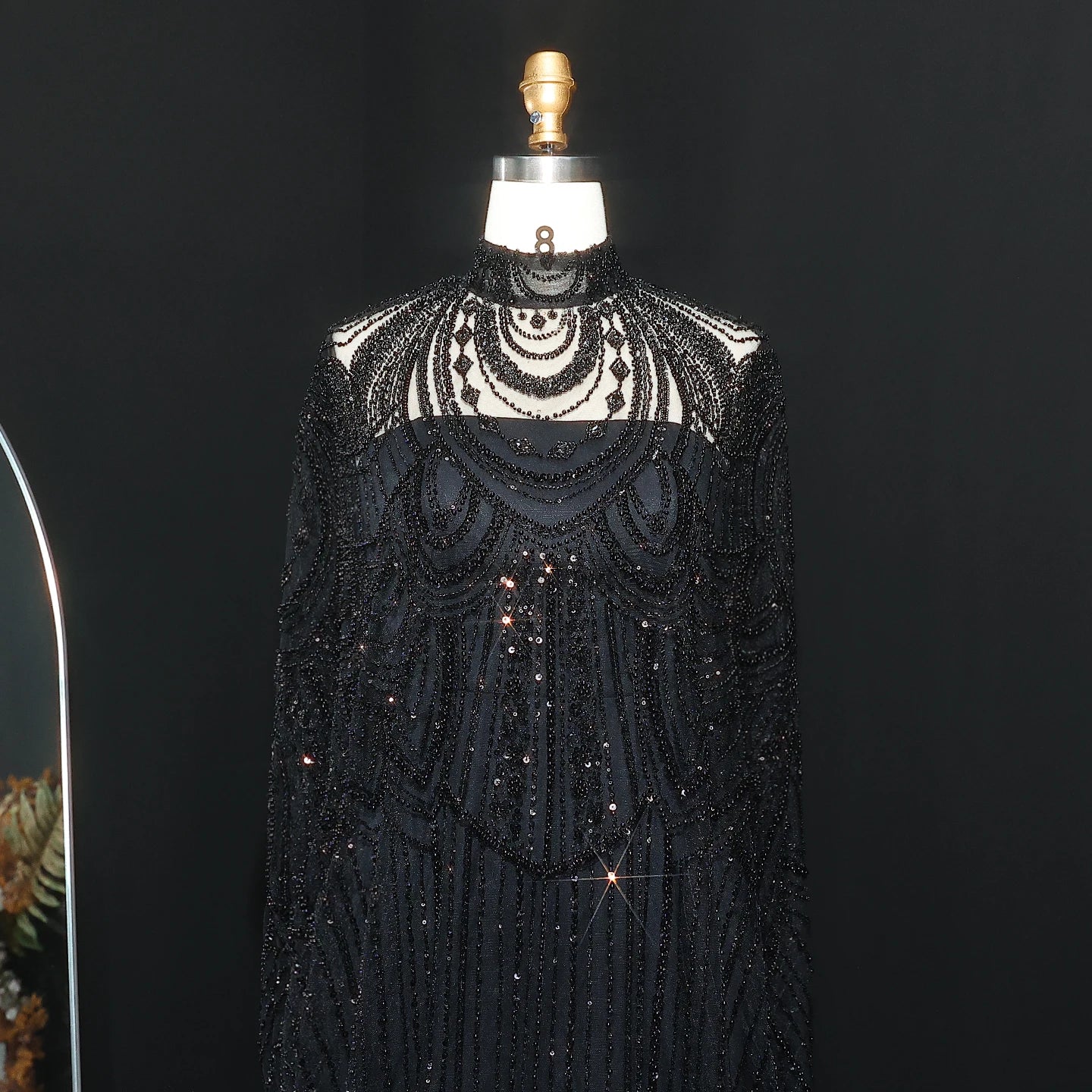 Customized Luxury Nude Caftan Prom Evening Dress - Elegant Party Gown - JStorehub 