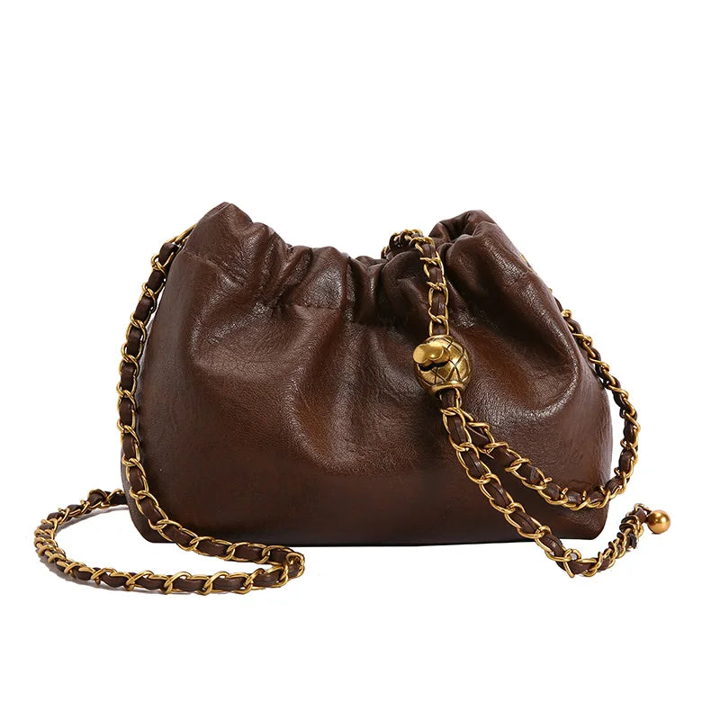 Women's chain shoulder bag PU leather crossbody bag handbag - SalmanStore 
