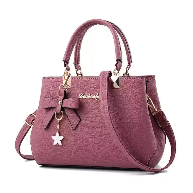 Korean Trendy Bow Shoulder Bag - Large Capacity Messenger Bag for Women - JStorehub 