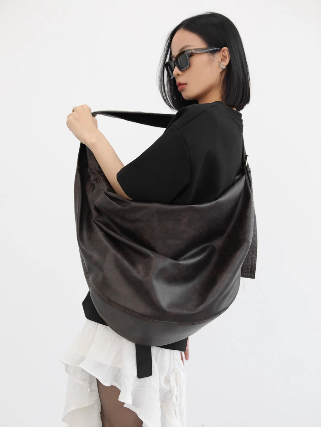 Retro Pleated Large Capacity Shoulder Bag for Women - Versatile Crossbody Bag - JStorehub 