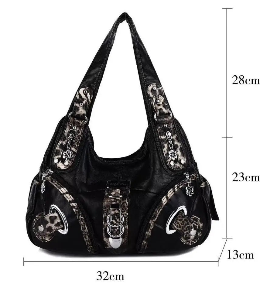 Vingtae Women Handbags Leopard Bag Top-handle Handbag Fashion - SalmanStore 