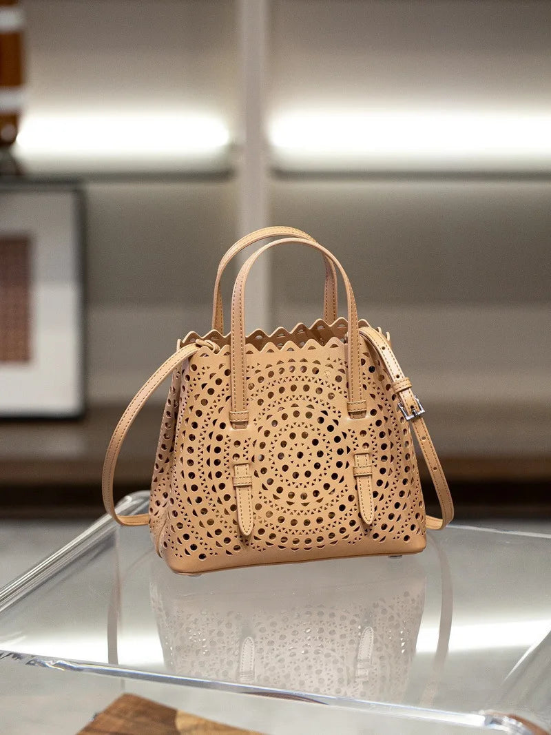 Beige Small Tote Shoulder Bag for Women - Handheld Travel Daily Bag