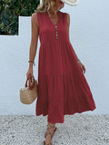 Women Dresses: Casual Summer Midi Dress - Salman Store