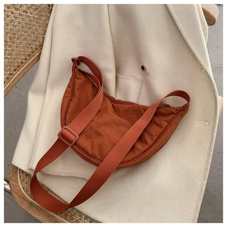 Casual Nylon Hobo Crossbody Bag for Women - Large Capacity Designer Shoulder