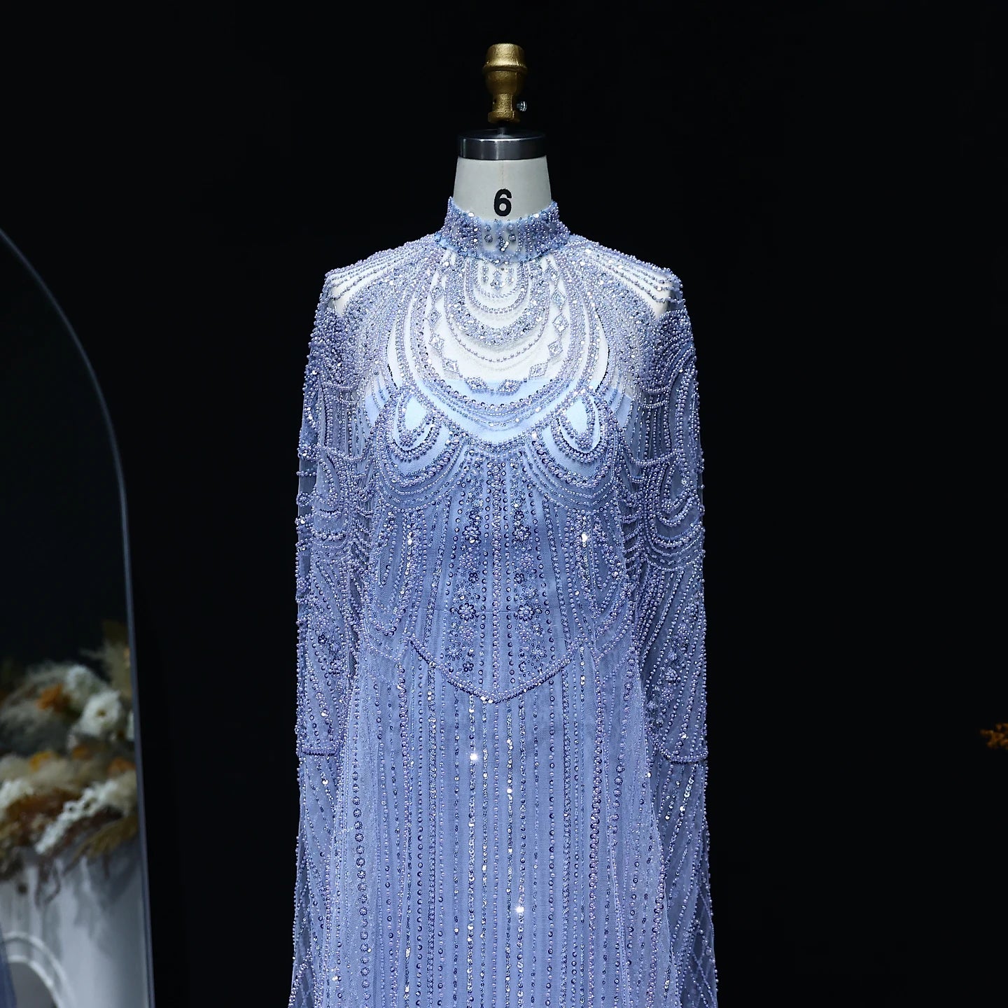 Customized Luxury Nude Caftan Prom Evening Dress - Elegant Party Gown - JStorehub 