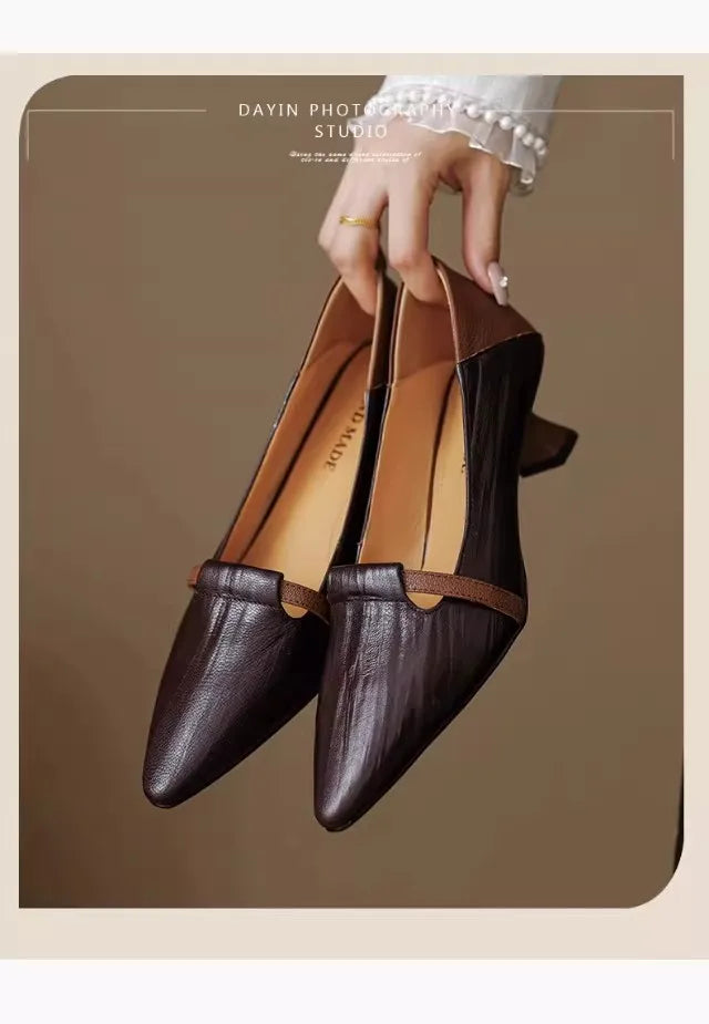 2026 Women's Pointed Toe High Heels - Comfortable Low Cut Pumps Sandals - JStorehub 