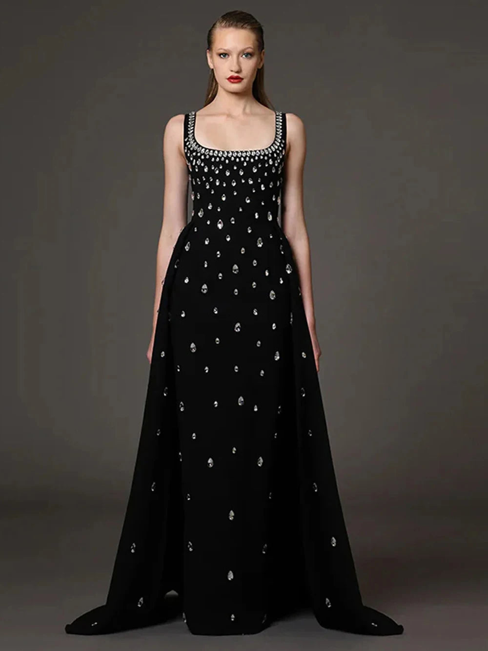 Women Dresses: Modphy Black Diamond Camisole Dress - Salman Store