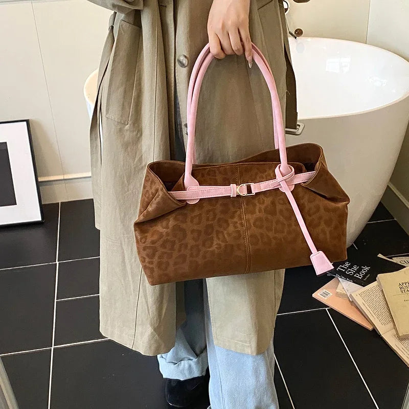 Leopard PU Leather Shoulder Bag for Women - 2026 Luxury Trend Tote Handbag - JStorehub 